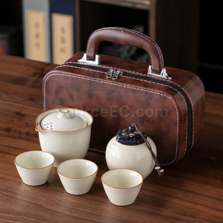 Customization Ru Kiln Travel Tea Set Promotional Products