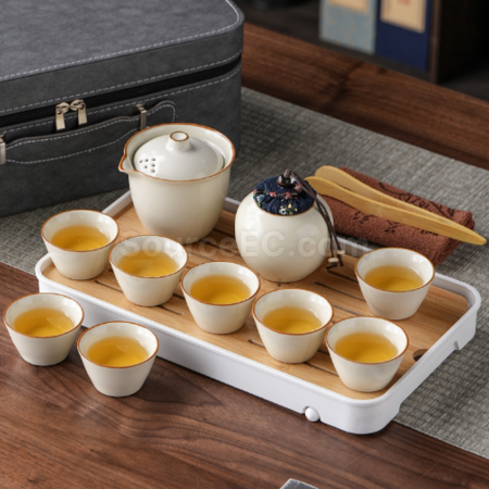Customization Ru Kiln Travel Tea Set Promotional Products