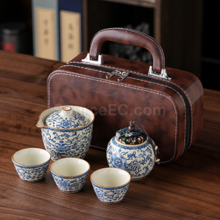 Customization Ru Kiln Travel Tea Set Promotional Products