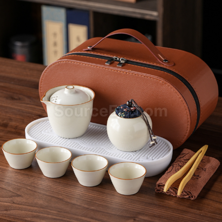 Customization Ru Kiln Travel Tea Set Promotional Products