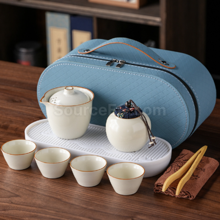 Customization Ru Kiln Travel Tea Set Promotional Products