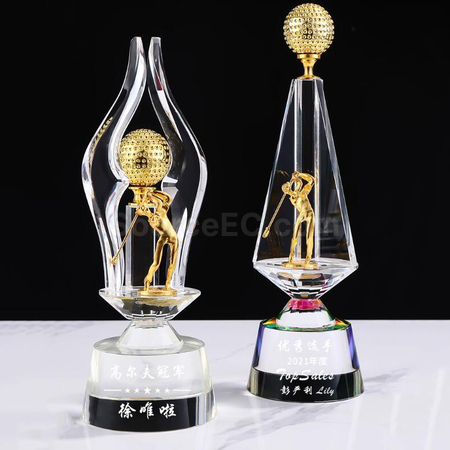 Customization Crystal Golf Trophy Promotional Products