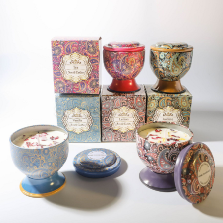 Customization Goblet with dried flower scented candle (can be made into a gift box) Promotional Products