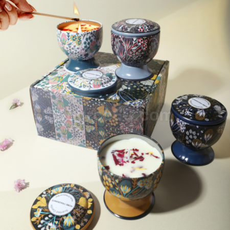 Customization Goblet with dried flower scented candle (can be made into a gift box) Promotional Products