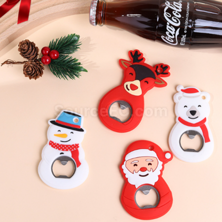 Christmas magnetic refrigerator sticker bottle opener