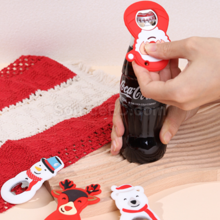 Customization Christmas magnetic refrigerator sticker bottle opener Promotional Products