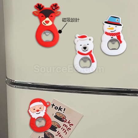 Customization Christmas magnetic refrigerator sticker bottle opener Promotional Products