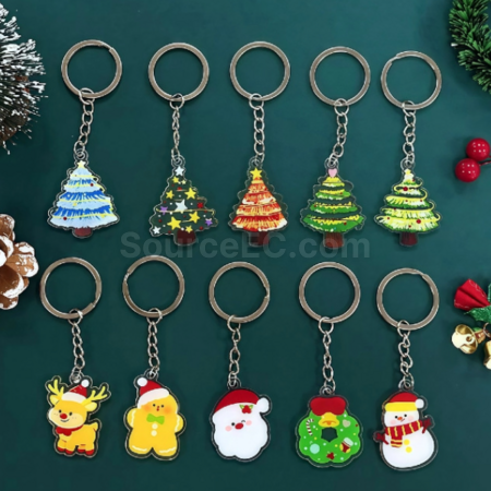 Customization Christmas Acrylic Keychain Promotional Products