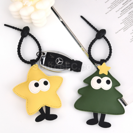 Customization PU Christmas Keychain Pendant Promotional Products