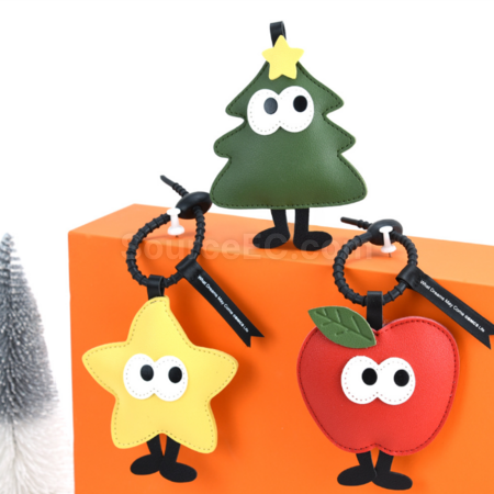 Customization PU Christmas Keychain Pendant Promotional Products