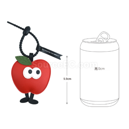 Customization PU Christmas Keychain Pendant Promotional Products