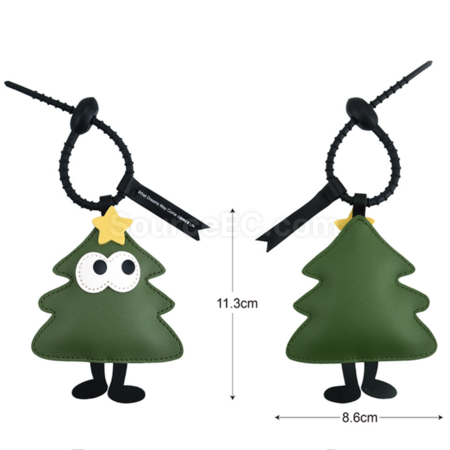 Customization PU Christmas Keychain Pendant Promotional Products