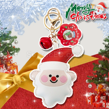 Customization PU Christmas Keychain Pendant Promotional Products