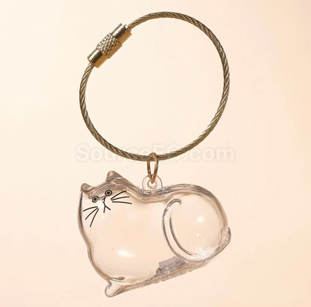Customization Cute Kitten Transparent Hair Storage Box Promotional Products