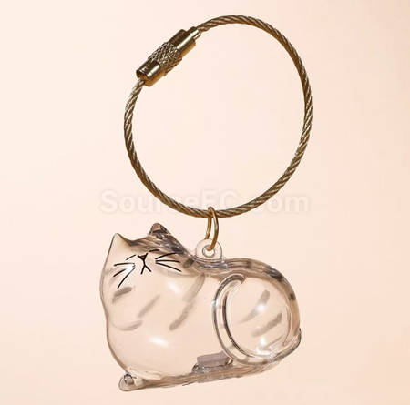 Customization Cute Kitten Transparent Hair Storage Box Promotional Products