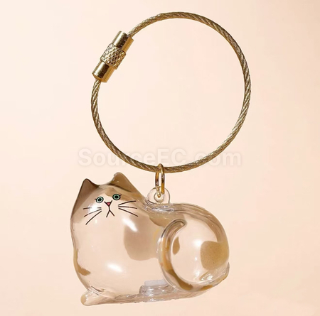 Customization Cute Kitten Transparent Hair Storage Box Promotional Products