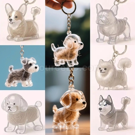 Customization Cute Puppy Transparent Hair Storage Box Promotional Products