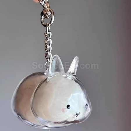 Customization Cute Little Rabbit Transparent Hair Storage Box Promotional Products
