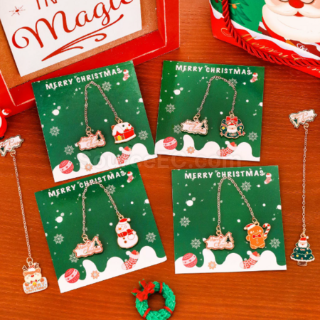 Customization Christmas Metal Pendant Bookmark Promotional Products