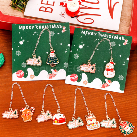 Customization Christmas Metal Pendant Bookmark Promotional Products