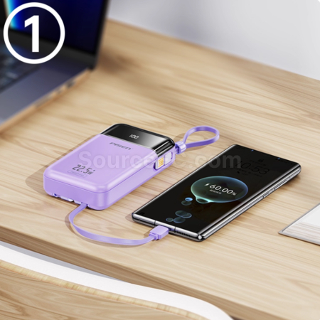 Customization Pisen Comes With A 22.5W Mini Power Bank With Four PD Wires. Promotional Products