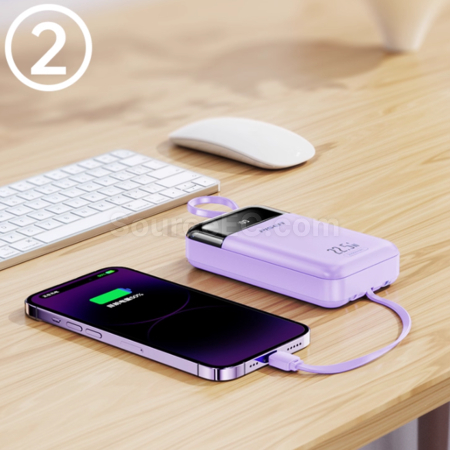Customization Pisen Comes With A 22.5W Mini Power Bank With Four PD Wires. Promotional Products