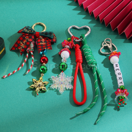Customization Christmas atmosphere keychain pendant woven lanyard Promotional Products