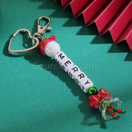 Customization Christmas atmosphere keychain pendant woven lanyard Promotional Products