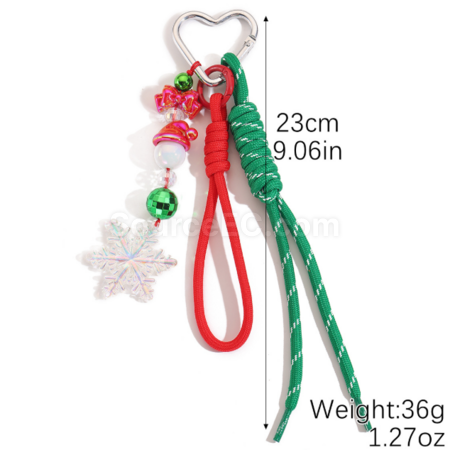 Customization Christmas atmosphere keychain pendant woven lanyard Promotional Products
