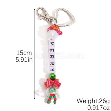 Customization Christmas atmosphere keychain pendant woven lanyard Promotional Products