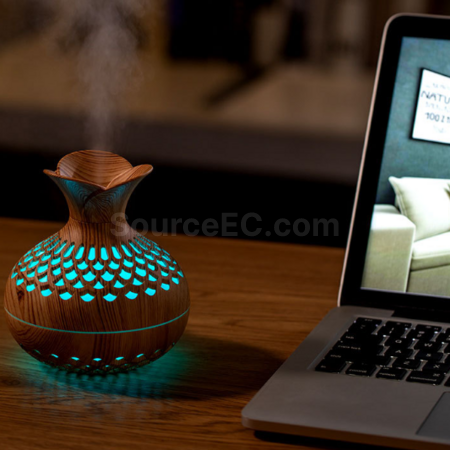 Customization Creative wood-grain vase humidifier Promotional Products