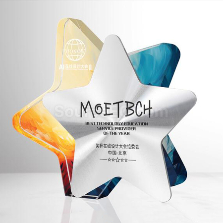 Customization Solid Wood Metal Award Promotional Products