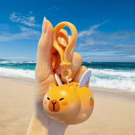 Customization Pull String Flying Capybara Stress Relief Keychain Promotional Products