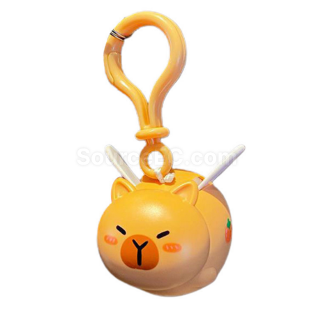 Customization Pull String Flying Capybara Stress Relief Keychain Promotional Products