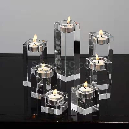 Customization Romantic Crystal Candle Holder Ornament Promotional Products