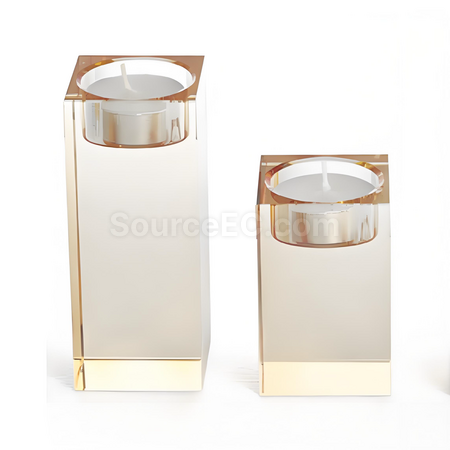 Customization Romantic Crystal Candle Holder Ornament Promotional Products