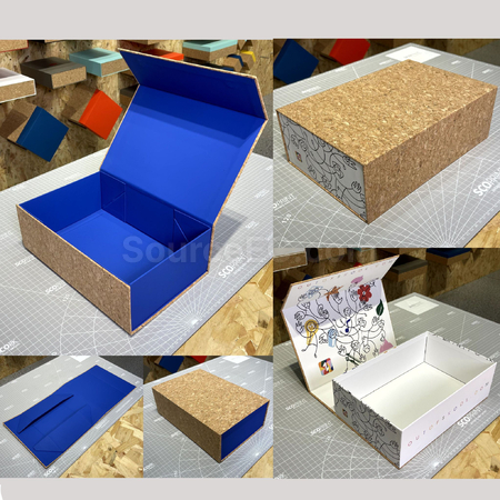 Customization Magnetic Flip Lid Eco-Friendly Cork Gift Box Promotional Products