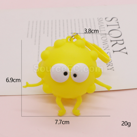 Customization 3D silicone decompression staring coal ball toy Promotional Products