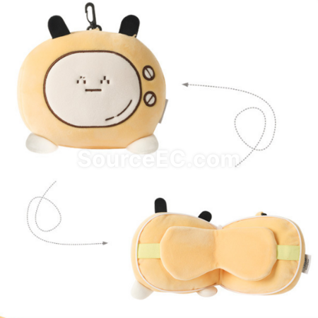 Customization Cartoon foldable eye mask pillow Promotional Products