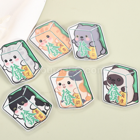 Customization Fortune Mahjong Acrylic Refrigerator Magnet Promotional Products