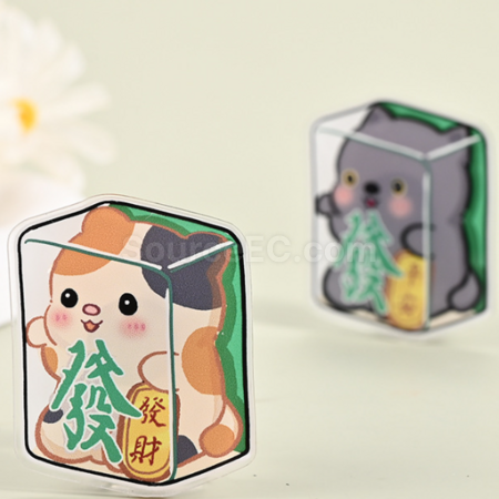 Customization Fortune Mahjong Acrylic Refrigerator Magnet Promotional Products