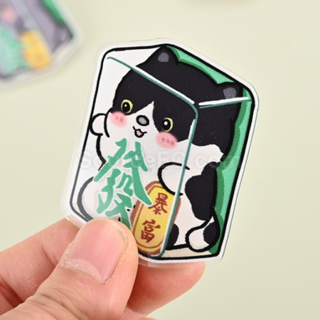 Customization Fortune Mahjong Acrylic Refrigerator Magnet Promotional Products