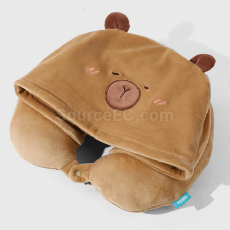 Customization Capybara Transformable Dual-Use U-Shaped Pillow Promotional Products