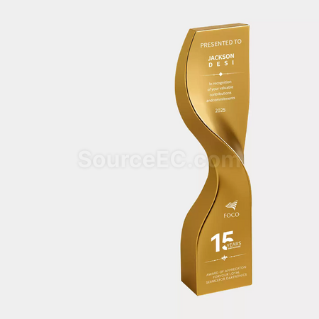 Customization Curved Metal Trophy Promotional Products