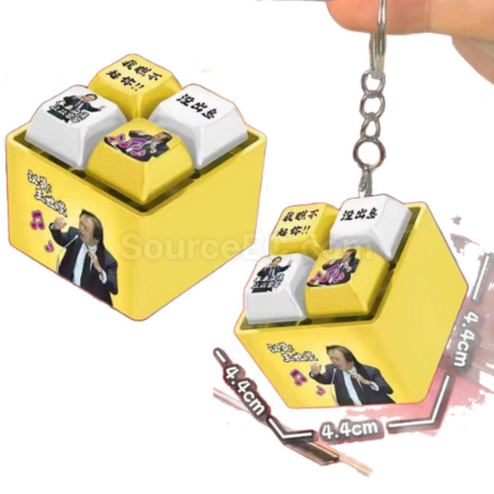 Customization Light-up Voice Stress-Relief Button Keychain Promotional Products