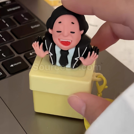 Customization Light-up Voice Stress-Relief Button Keychain Promotional Products