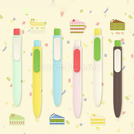 Customization Contrast color chubby push-type gel pen Promotional Products