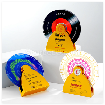 Customization Creative Metal Rotating Crystal Trophy Promotional Products
