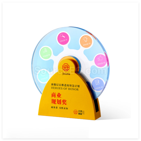 Customization Creative Metal Rotating Crystal Trophy Promotional Products