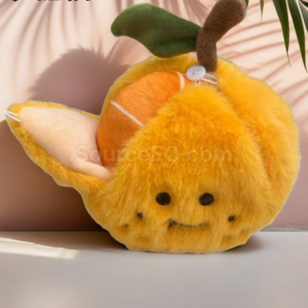 Customization Decompression peeled orange plush doll keychain Promotional Products